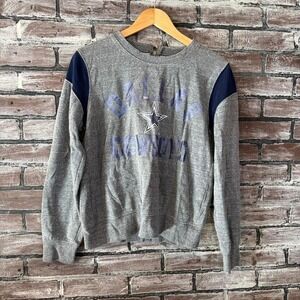 NFL Dallas Cowboys Sweatshirt Women L Gray Crewneck Team Apparel